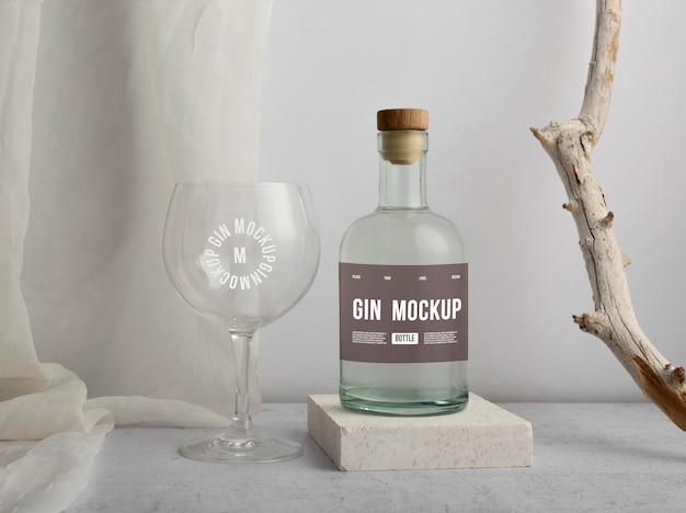 Gin labeling design mockup