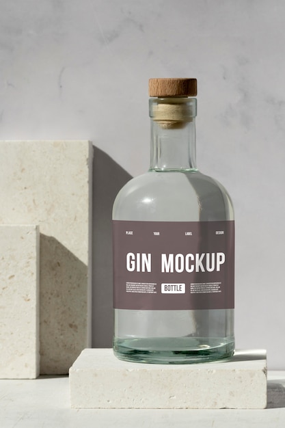 Gin labeling design mockup