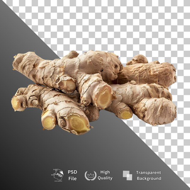 PSD ginger isolated on transparent background