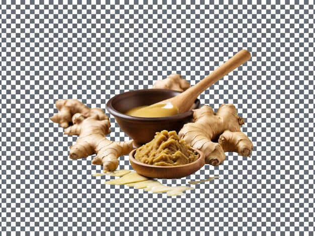 Ginger Paste Isolated on Transparent background