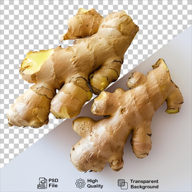 PSD ginger root cutout with transparent background