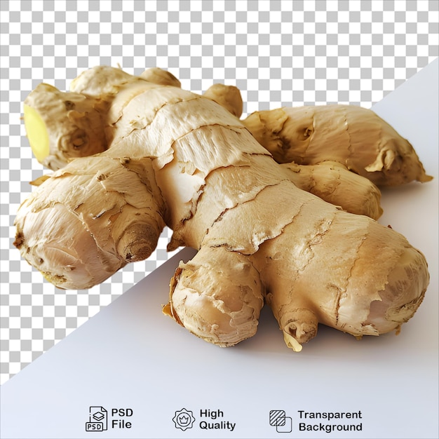 PSD ginger root cutout with transparent background