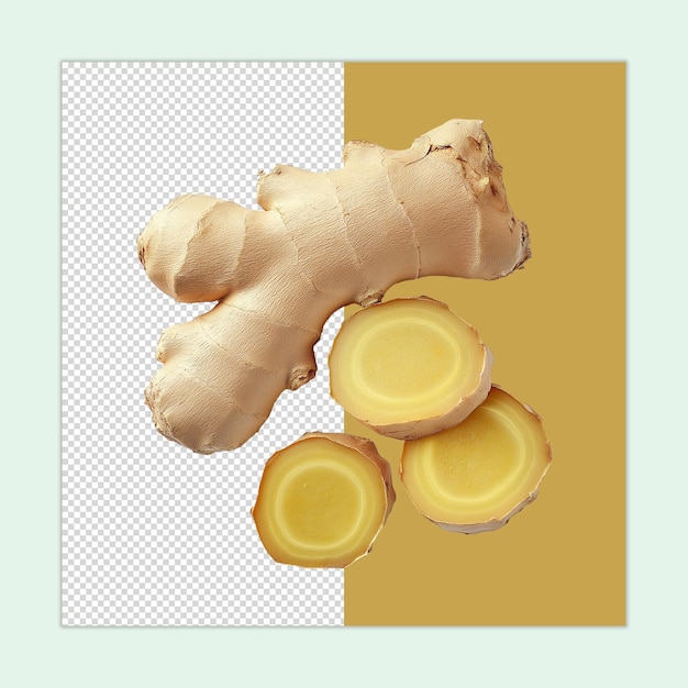 Ginger Spice isolated Ginger PSD A ginger slices illustration