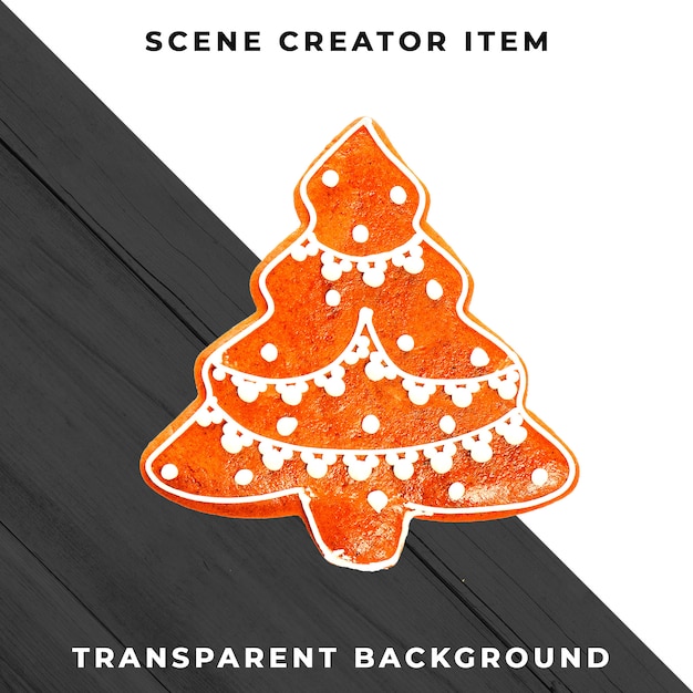 PSD gingerbread cake transparent psd