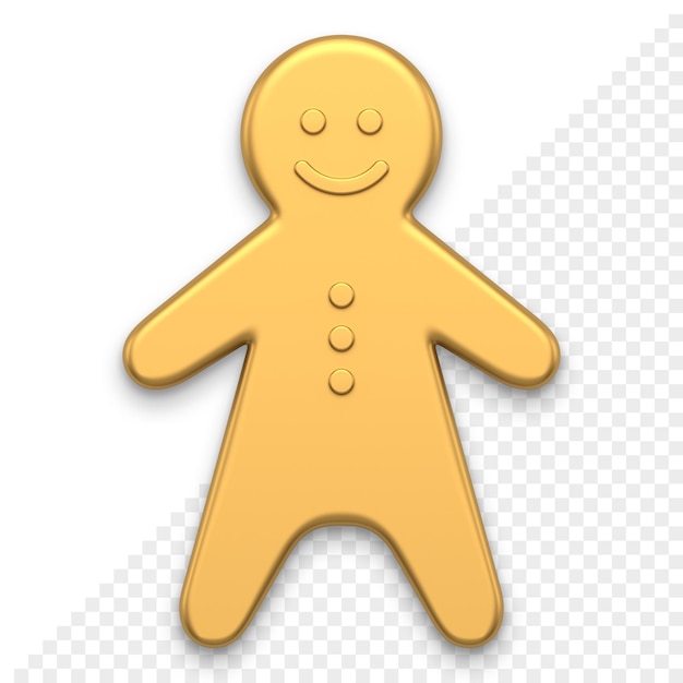 Gingerbread christmas man 3d icon