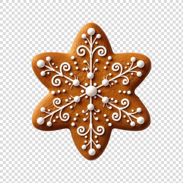 PSD gingerbread cookie christmass treat cutout transparent backgdound