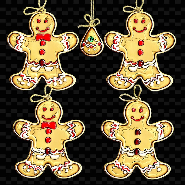 PSD gingerbread cookies with a star on the bottom