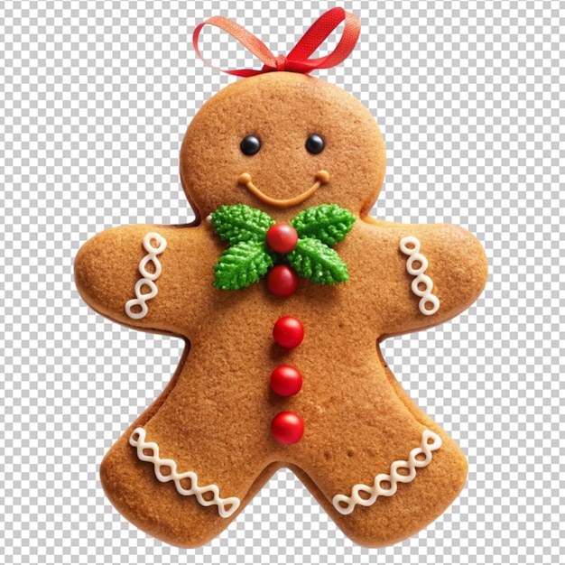 PSD gingerbread man christmas decoration isolated