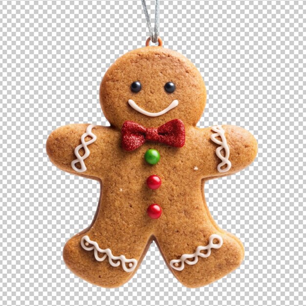 PSD gingerbread man christmas decoration isolated