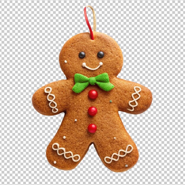 PSD gingerbread man christmas decoration isolated