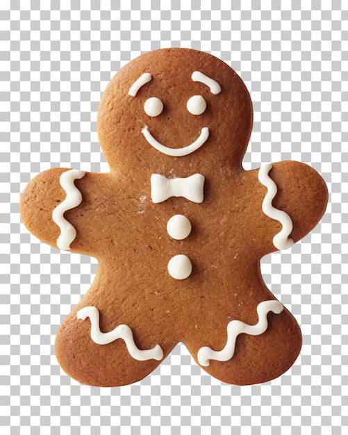 Gingerbread man isolated on transparent background png psd