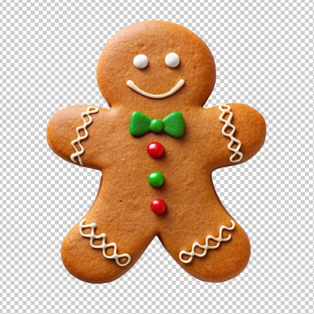 PSD gingerbread man on transperent background