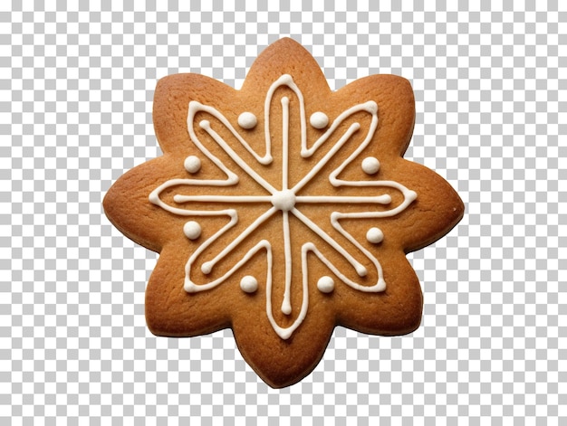 Gingerbread star isolated on transparent background png psd