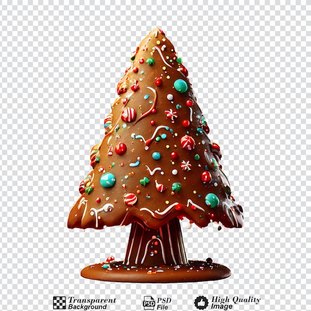 gingerbread tree isolated on transparent background