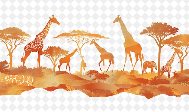 a giraffe and giraffes in a field with trees and a giraffe