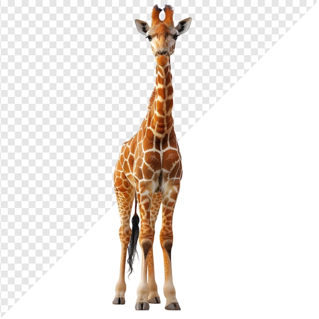 PSD giraffe isolated on transparent background