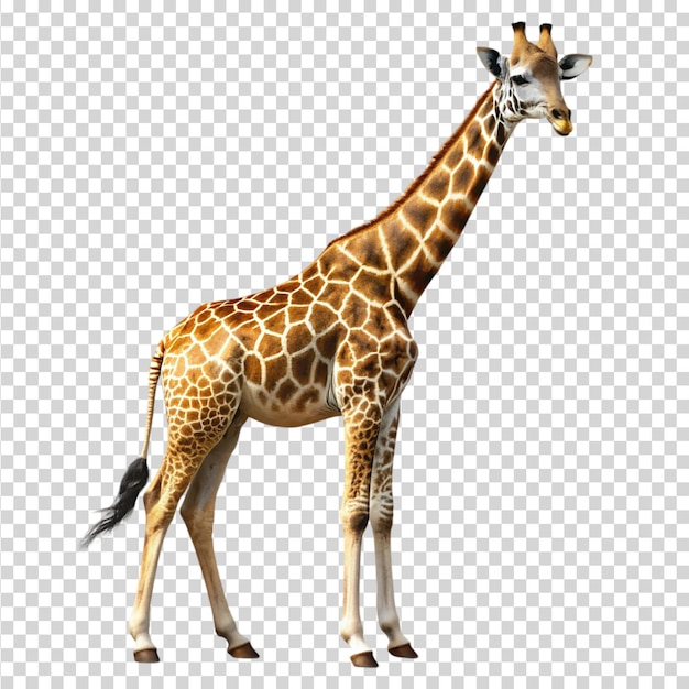 PSD giraffe isolated on transparent background