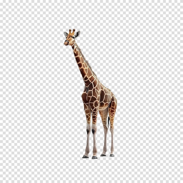 PSD giraffe isolated on transparent background