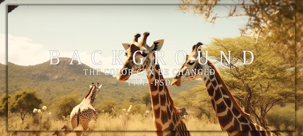 PSD giraffes in the african savanna