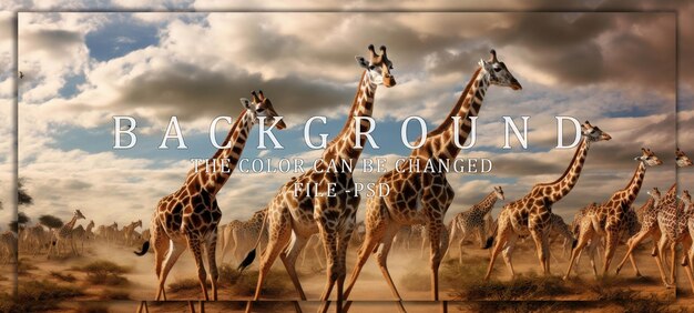 PSD giraffes in the african savannah