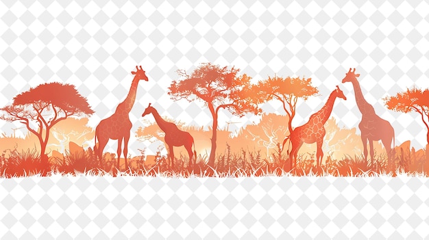 giraffes in the wild photo