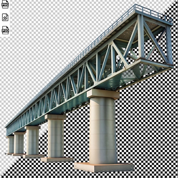 girder bridge on transparent background