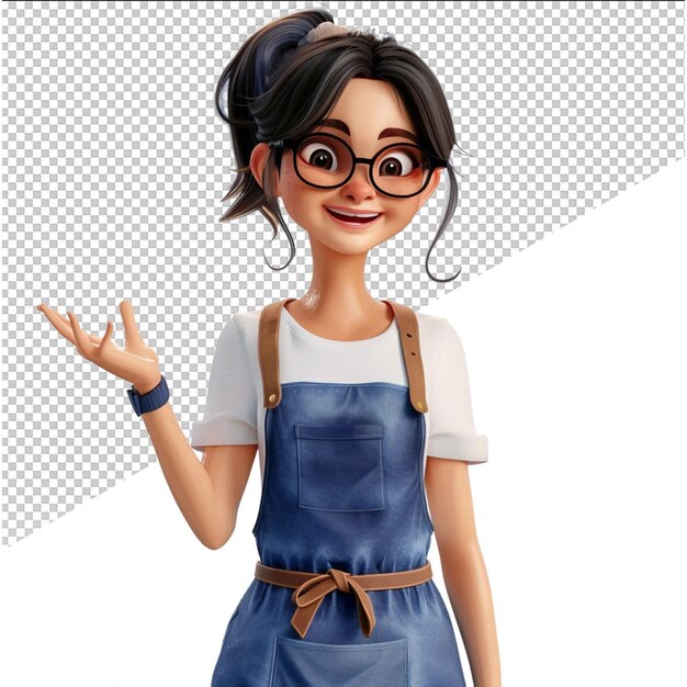 PSD girl cartoon avatar