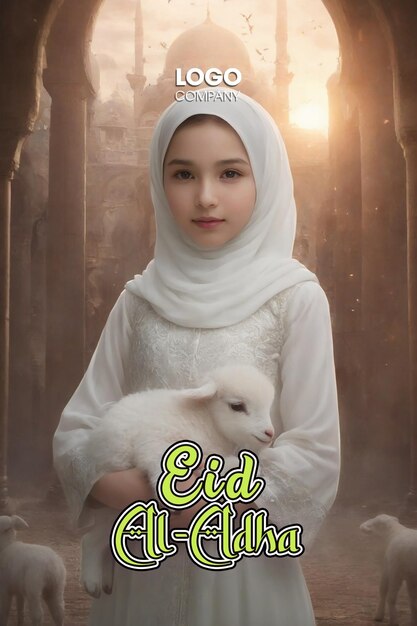 a girl holds a white rabbit that says quot arabic quot on it