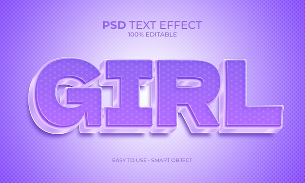 GIRL PURPLE CUTE TEXT EFFECT