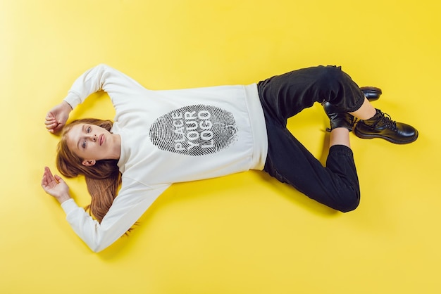 PSD girl's sweatshirt mockup