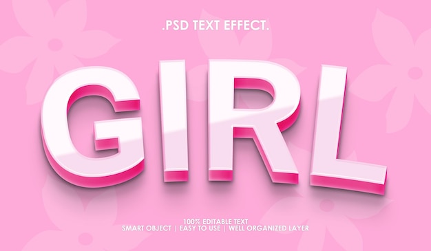 Girl text style effect