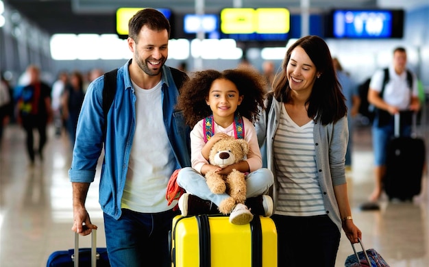 a girl with a backpack is carrying a teddy bear and a girl with a backpack