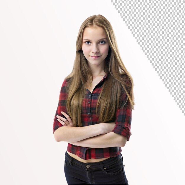 PSD girl with band on transparent background