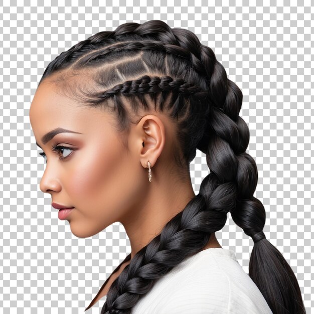 PSD a girl with braids and a braid is shown in this photo