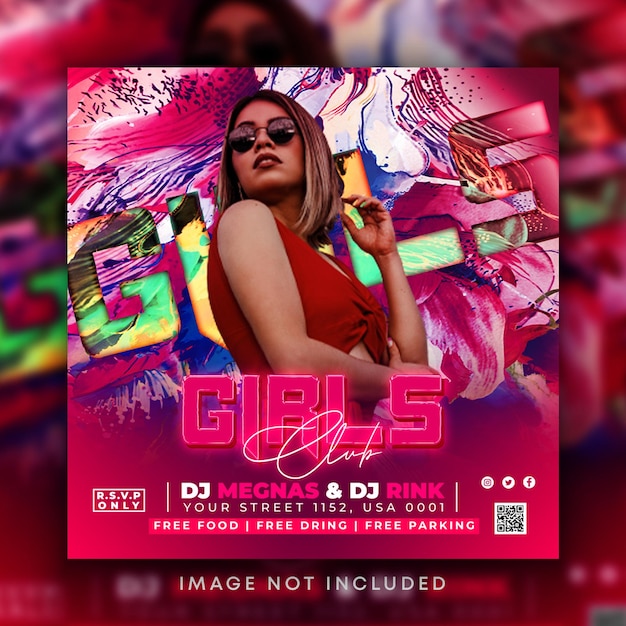 Girls night party Flyer Template