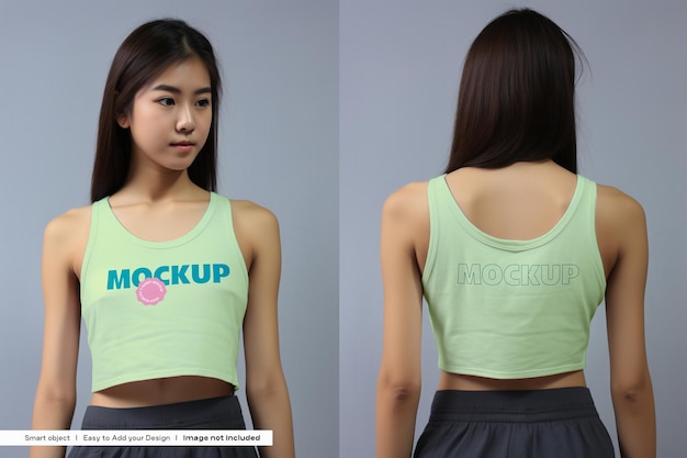 PSD girls tank top mockup