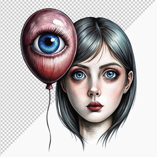 PSD the girlwiththeeyeballinaformoftheballoon