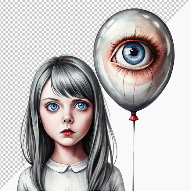 PSD the girlwiththeeyeballinaformoftheballoon