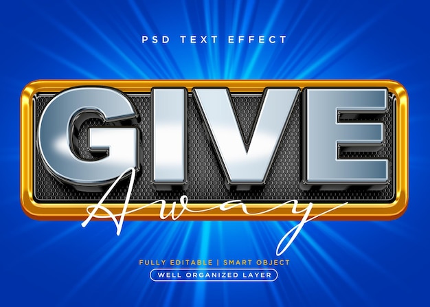 PSD give 3d style text effect