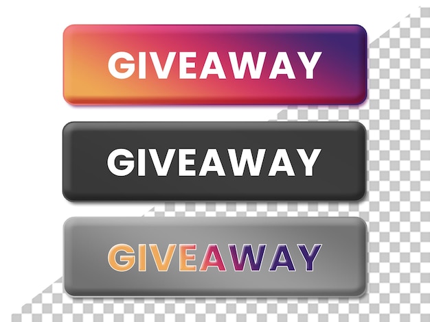 giveaway button 3d