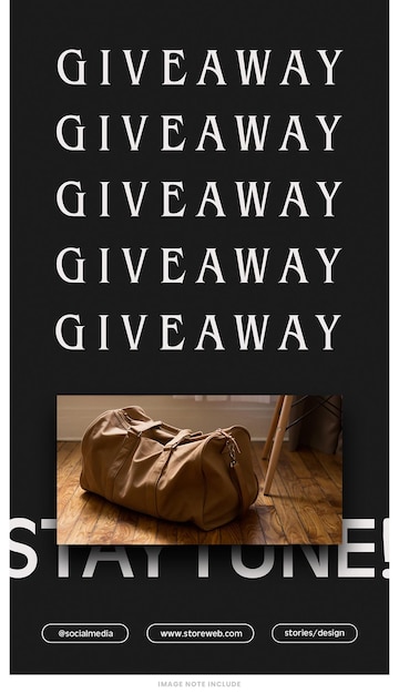 Giveaway Instagram Stories Design psd Template