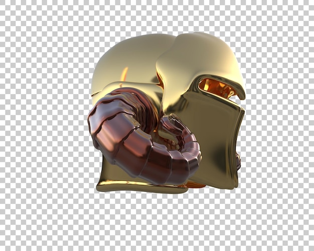 PSD gladiator helmet isolated on background 3d rendering illustration