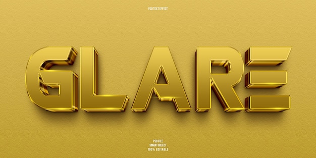 Glare 3D editable text effect