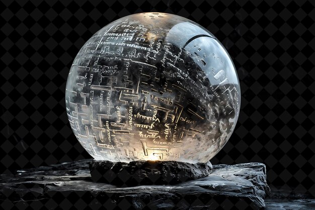 PSD a glass ball with the word quot the word quot on it