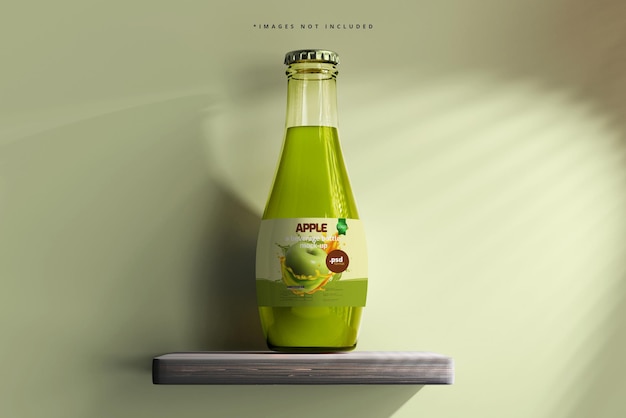 Glass Beverage Bottle Mockup