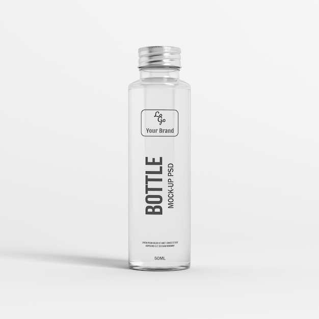 Glass bottle mockup