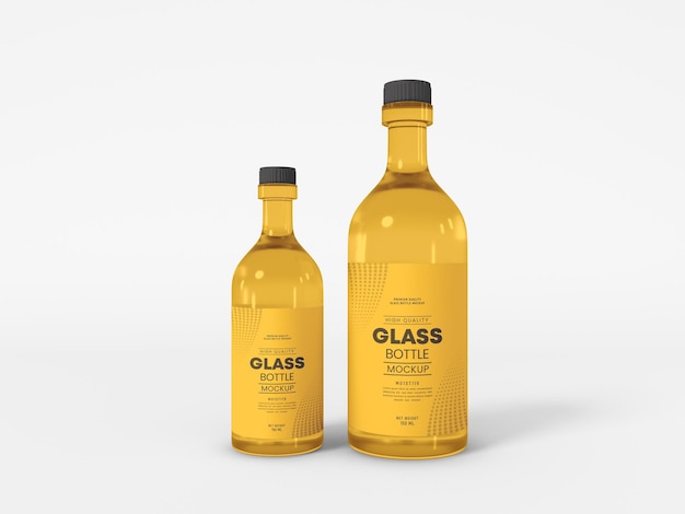 Glass Bottle Mockup