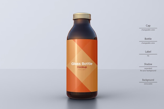 Glass bottle mockup