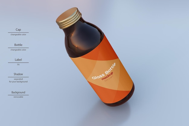 Glass bottle mockup