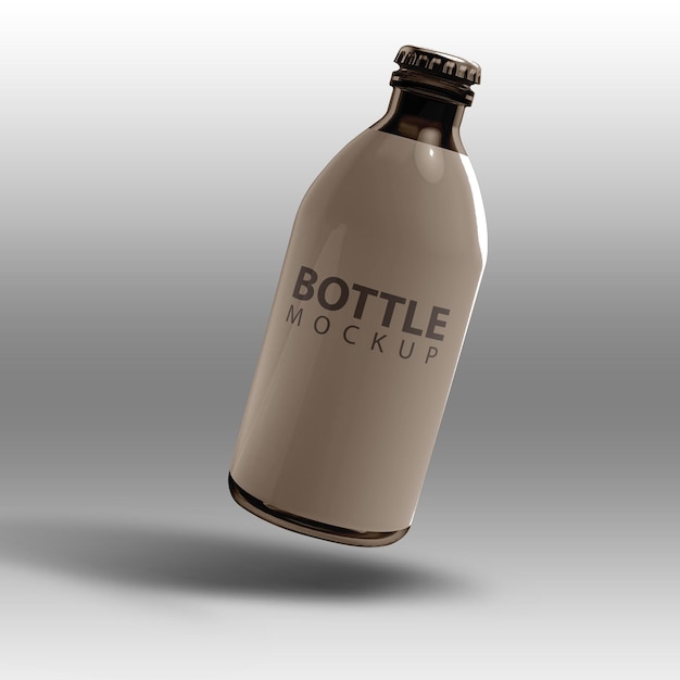 GLASS BOTTLE REALISTIC MOCKUP